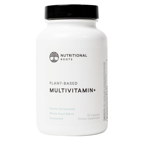 Nutritional Roots Multivitamin+ Award Winning Plant Based (Vegan) Multivitamin Organic Vegetables & Herbs Fermented 45 Servings