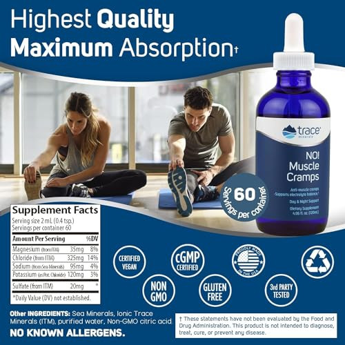 Trace Minerals No Muscle Cramps 60 Servings 4 Oz