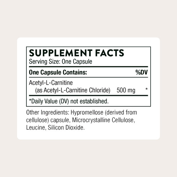 Thorne Acetyl L Carnitine 60 Capsules 500 Mg