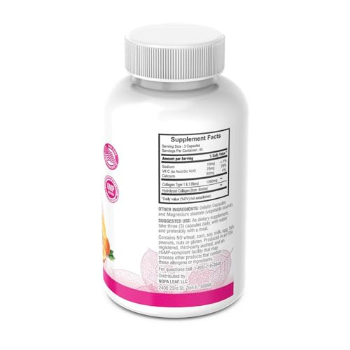 Uniqus Collagen Capsules With Vitamin C 120 Tablets 1500Mg