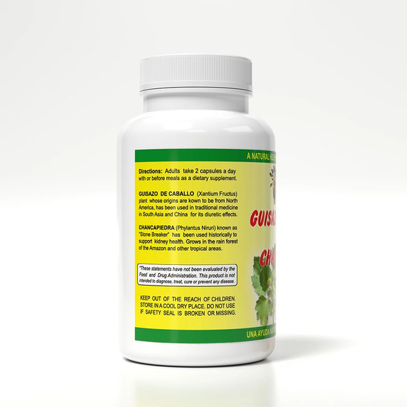 Sunshine Naturals Chanca Piedra With Guisazo De Caballo Traditional Stone Breaker Herb 90 Capsules 1000 Mg