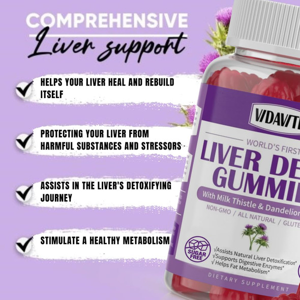 Vidavite Liver Cleanse Detox & Repair Gummies 1500Mg