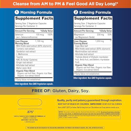 Renew Life Cleanse Adult 3 Day Liver Cleanse Dietary Supplement 2 Part 3 Day Program