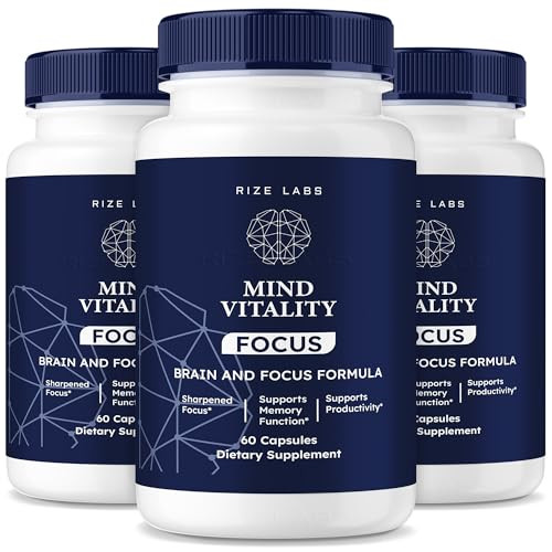 Rize Labs Mind Vitality Focus Brain Supplement Mind Vitality To Boost Focus 180 Capsules Pack Of 3
