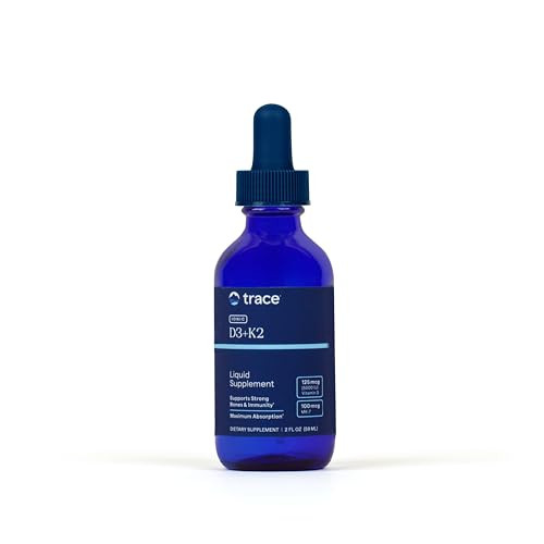 Trace Minerals Liquid Ionic Vitamin D3 + K2 296 Servings 2 Fl Oz