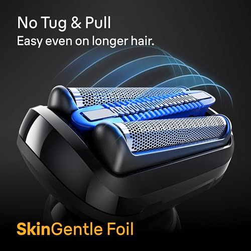 Braun Series 5 Electric Shaver For Men Wet & Dry Foil Razor Precision Trimmer Attachment Body Groomer Attachment Charging Stand Travel Case Black 5155Cs