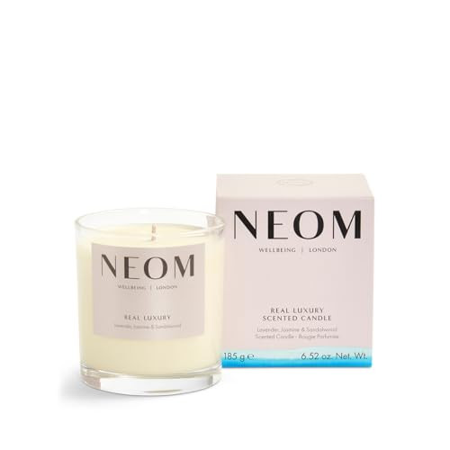 Neom Real Luxury Scented Candle1 Wick Lavender & Rosewood Essential Oil Aromatherapy Candle Scent To De-Stress