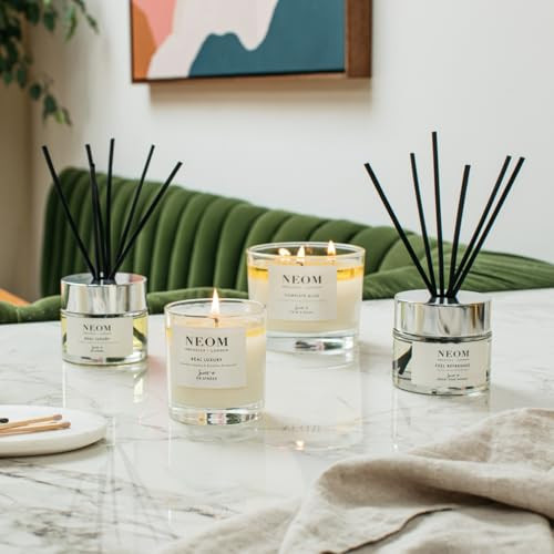 Neom Real Luxury Scented Candle1 Wick Lavender & Rosewood Essential Oil Aromatherapy Candle Scent To De-Stress