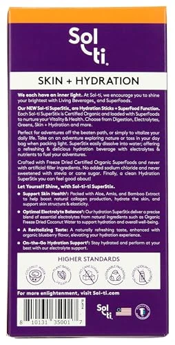 Sol-Ti Organic Blueberry Lemon Hydration Plus Skin 7 Count 0.16 Oz
