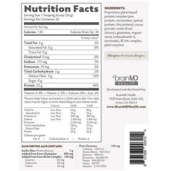 OMNI Protein Powder: Chocolate 2.38 lbs by BrainMD