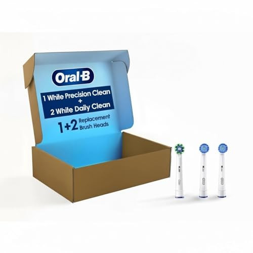 Oral-B Electric Toothbrush Brush Heads Precision Clean White + 2 Daily Clean White 1 Count