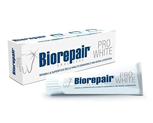 Biorepair Pro White" Whitening Toothpaste With Microrepair - 2.5 Fluid Ounce ( ) Tubes ( ) [ Italian Import ] 75Ml Pack Of 4