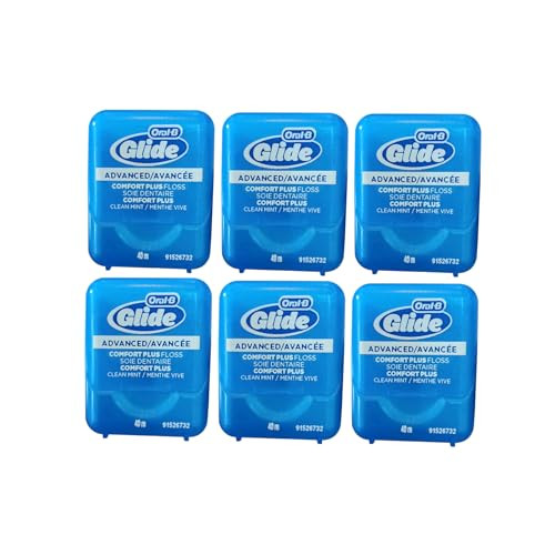 Oral-B Glide Advanced Comfort Plus Floss 40 M Each Total 240 M Or 262.5 Yard 6 Count
