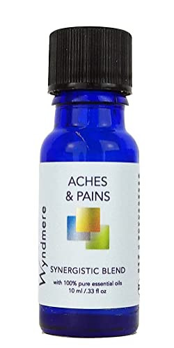 Wyndmere Aches & Pains Essential Oil Blend - Warming Aromatherapy With Peppermint Eucalyptus & Rosemary 0.33 Oz