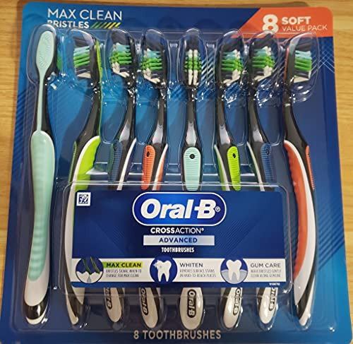 Oral-B Oral-B Cross Action Advanced Toothbrush With Bacteria Guard Bristles (Soft) 8 Pack 8Count