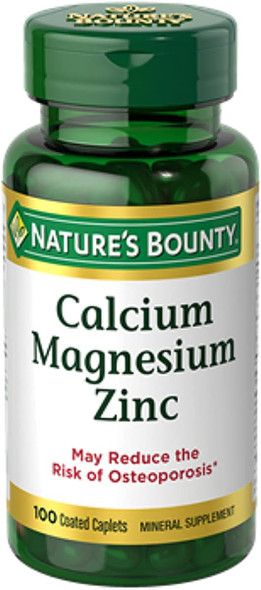 Nature's Bounty Calcium Magnesium Zinc 100 Count Pack Of 6