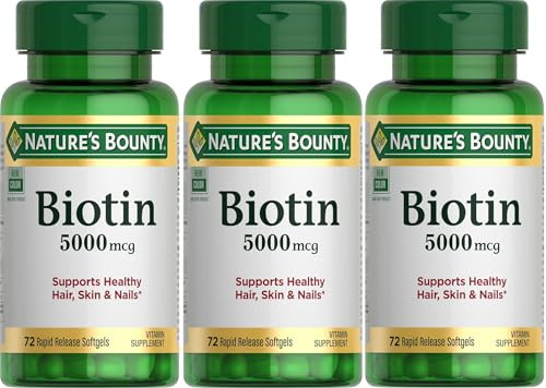 Nature's Bounty Biotin 5000 Mcg Liquid Softgels 72 Ea ( ) Pack Of 3