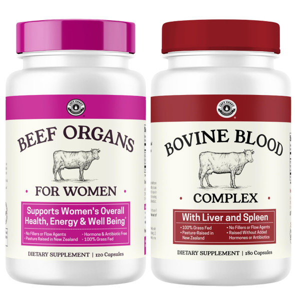 Left Coast Performance Beef Organ Supplement for Women + Bovine Blood and Beef Liver Supplement- Organic Nutrient Dense Superfood for Overall Energy Health & Wellness - No Fillers Freeze Dried Supplements