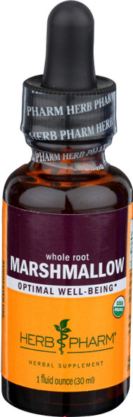 Herb Pharm Certified Organic Marshmallow Liquid Extract Drops, 1 Oz