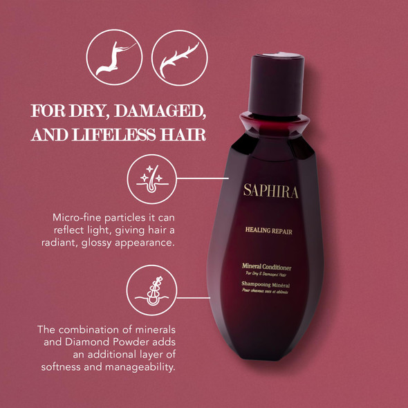 Saphira Healing Repair Mineral Conditioner with Dead Sea Minerals 3 Fl Oz