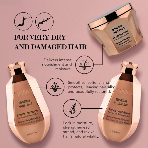 Saphira Mineral Hair Care Kits – Shampoo Mud & Treatments for All Hair Types