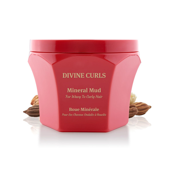 Saphira Divine Curls Mud Hair Mask with Dead Sea Minerals – Deep Conditioning Mask for Curly & Wavy Hair – Hydration & Curl Definition – Professional Hair Care 8.5oz / 250ml