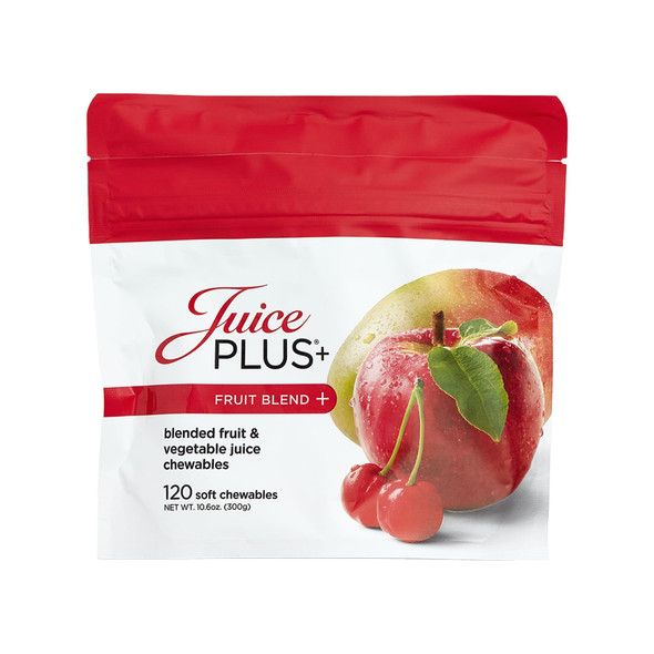 Juice Plus+ Fruit Blend Gummy Vitamins for Kids & Adults - Plant Based Multivitamin Chewables with 11 Fruits & Vegetable Blend - Vegan Daily Nutrition (120 Count)