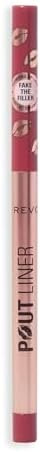 Revolution Beauty London, Pout Bomb Plumping Lip Liner, Long-Lasting Lip Shaper with Hyaluronic Acid & Vitamin E, Vegan & Cruelty-Free, Light Mauve