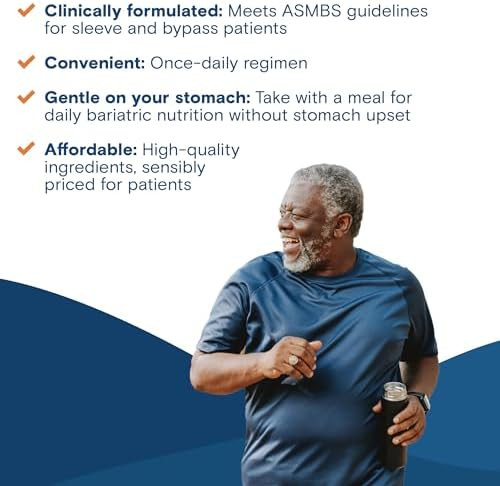 Bariatric Fusion Bariatric Multivitamin Without Iron | 1 Per Day | Post Surgery Patients | Iron Free Vitamin for Gastric Bypass and Sleeve Gastrectomy | Easy to Swallow Capsules | One Month Supply