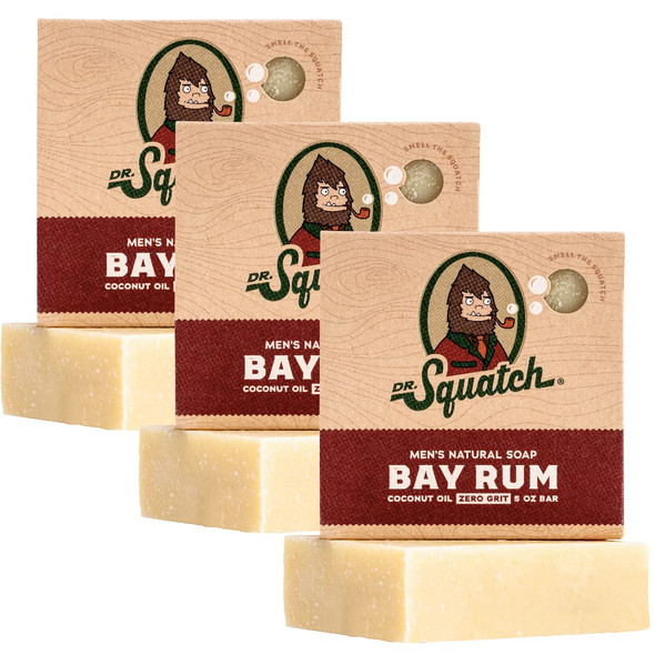 Dr. Squatch Natural Men’s Bar Soap - Cold Process Body Soap Bar with Natural Oils - Gifts for Men (5 oz, 3-Pack)