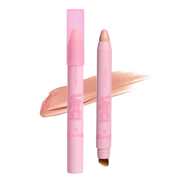 VEECCI Blush Stick Precise Makeup Stick with Brush Moisturizing Long lasting Buildable Color for Easy Sculpting Highly Pigmented Matte Finish Ideal for Foundation & Concealer