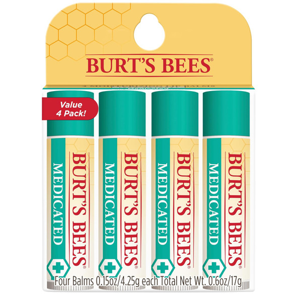 Burt's Bees Stocking Stuffers, Lip Balm Beeswax and Ultra Conditioning Lip Balm Pack, Hydrating Lip Moisturizer with Kokum and Shea Butter, Natural Origin Lip Care, 0.15 oz., Four Tubes