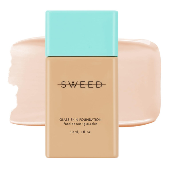 SWEED  Glass Skin Foundation  Long Lasting Fluid Formula  Hydrate Moisturize Lift Plump Protect  Vegan Cruelty Free  Clean Beauty