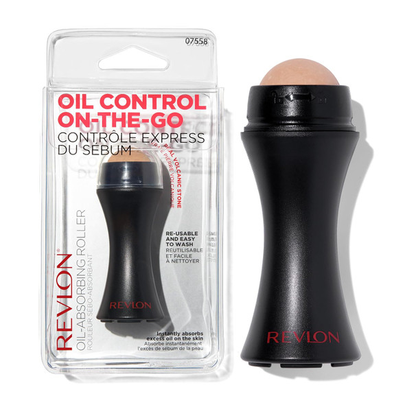 Revlon Face Roller Oily Skin Control for Makeup  Oil Absorbing Volcanic Reusable Facial Skincare Tool for At Home or On the Go Mini Massage 1 Count