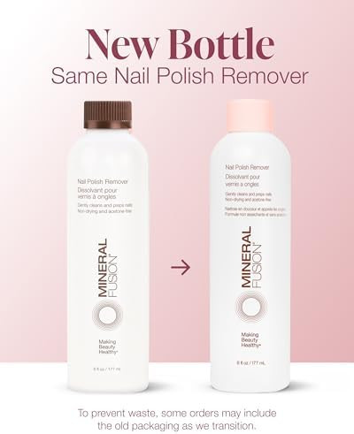 Mineral Fusion Nail Polish Remover, 6 fl oz | Acetone-Free Nail Care, Non Drying Liquid Formula