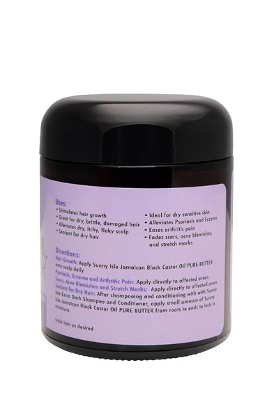 Sunny Isle Jamaican Black Castor Oil Pure Butter - Lavender, Natural, Organic - 2 oz