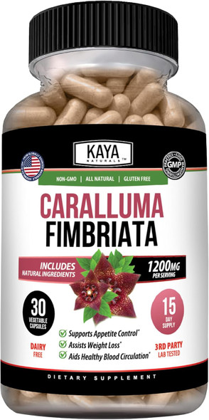 Kaya Naturals Caralluma Fimbriata 1200mg Supplement