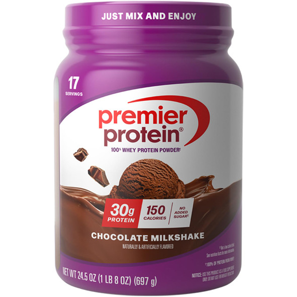 Premier Protein Powder, Chocolate, 100% Whey, 30g High Protein, 17 Servings
