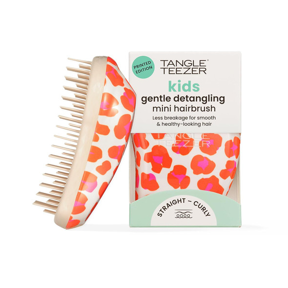 Tangle Teezer The Original Mini Detangling Hairbrush Palm Size Perfect for Kids and Travelling Ideal for Wet and Dry Hair Reduces Flyaways  Orange Safari