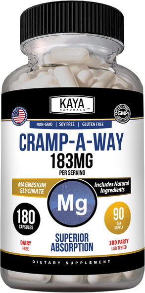 Kaya Naturals Cramp A Way Magnesium Glycinate Daily Supplement Formula