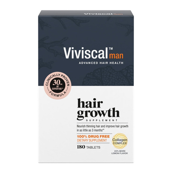 Viviscal Men's Hair Growth Supplements for Thicker Fuller Hair  Clinically Proven Collagen Complex