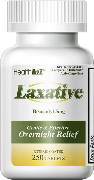 HealthA2Z Laxative Bisacodyl 5mg Gentle and Fast Overnight Relief for Constipation