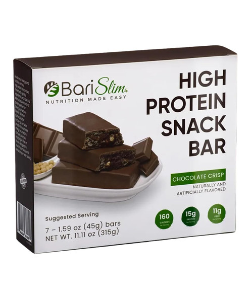 BariSlim High Protein Snack Bar for Bariatric Patients Nutrient Rich Snack for Post-Surgery Wellness  Ideal for Weight Loss Maintenance and Daily Nutrition 13 oz