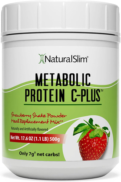 NaturalSlim Metabolic Protein Powder with Collagen | Hydrolyzed Collagen & L-Glutamine | Metabolic Support, Digestion, Skin & Connective Tissue | Low Carb Meal Replacement | 17.06 oz