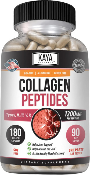 Kaya Naturals Multi Collagen Peptides Complex Powder for Women and Men
