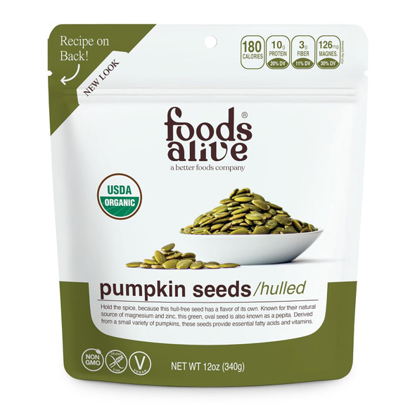 Organic Pumpkin Seeds 12 Oz By Foods Alive