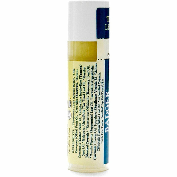 Tea Tree & Lemon CB Lip Balm .25oz by W.S Badger Company