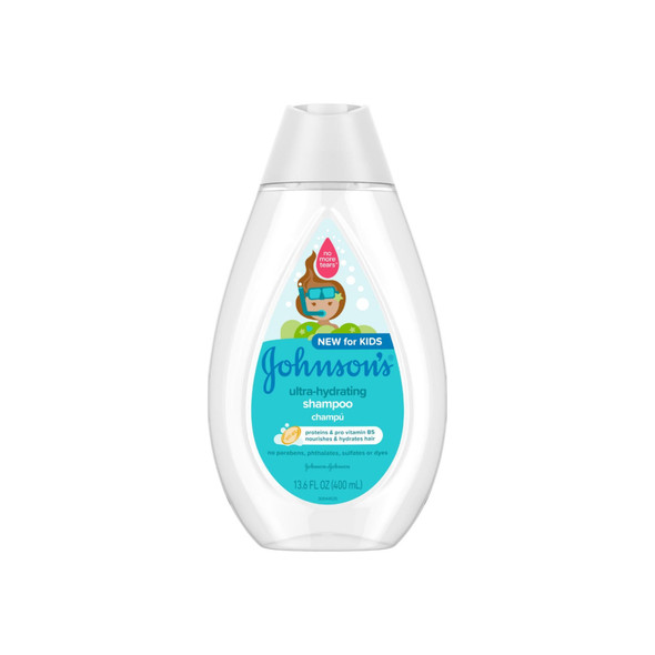 JOHNSON'S Ultra-Hydrating Tear-Free Kids' Shampoo with Pro-Vitamin B5, Sulfate-Free 13.6 oz