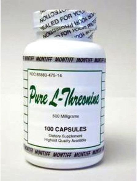 Pure L-Threonine 500 Mg 100 Caps By Montiff