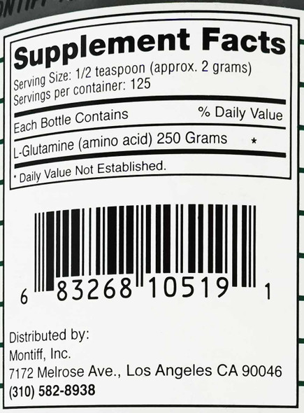 Pure L-Glutamine Powder 250 Gms By Montiff